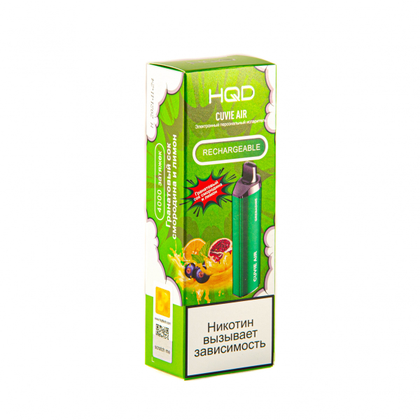 Hqd Cuvie Air Гранатовый Сок, Смородина И Лимон (4000 Затяжек) в Иркутске
