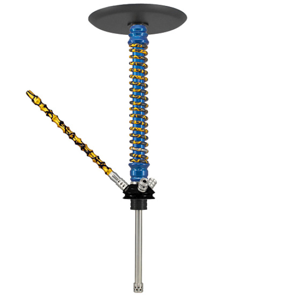 Кальян Mamay Custom V3 №12 Coilovers Голубой Золотой Сплеш  в Иркутске