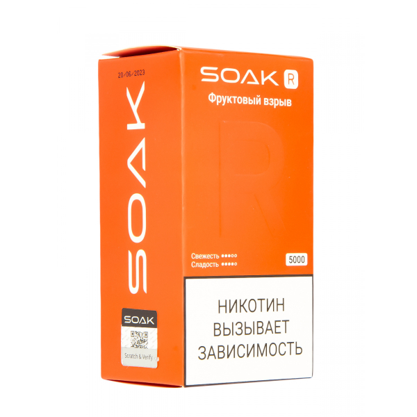 Soak R Фруктовый Взрыв 5000 Затяжек в Иркутске
