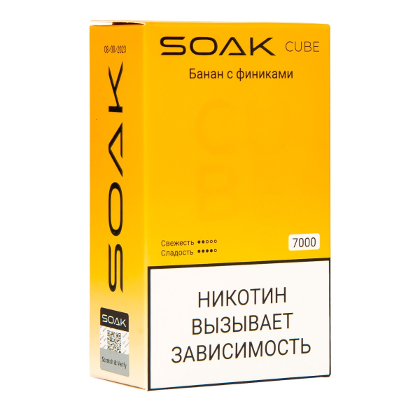Soak Cube Банан С Финиками 7000 Затяжек в Иркутске