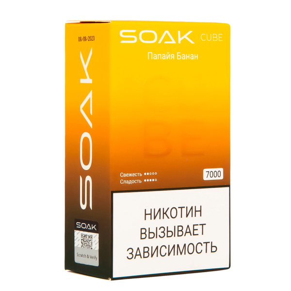 Soak Cube Папайя Банан 7000 Затяжек в Иркутске