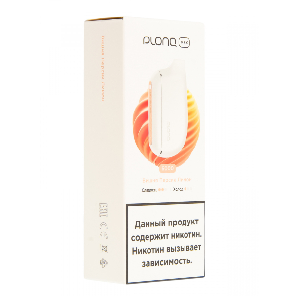 Plonq Max Вишня Персик Лимон (6000 Затяжек) 20 Мг в Иркутске
