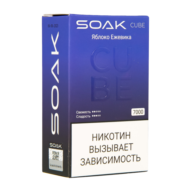 Soak Cube Яблоко Ежевика 7000 Затяжек в Иркутске