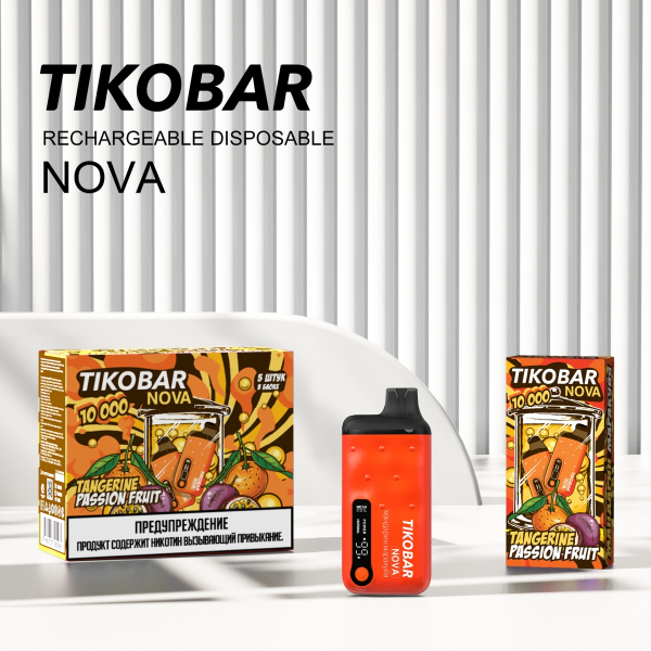Электронка Tikobar Nova Мандарин Маракуйя 10000 Затяжек в Иркутске