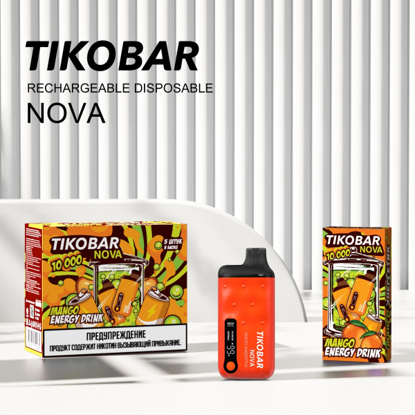 Электронка Tikobar Nova Манго Энергетик 10000 Затяжек в Иркутске