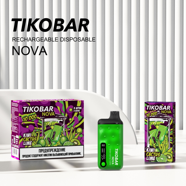 Электронка Tikobar Nova Киви Кактус Лайм 10000 Затяжек в Иркутске
