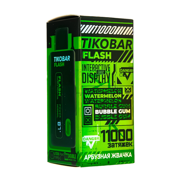 Электронка Tikobar Flash Арбузная Жвачка 11000 Затяжек в Иркутске