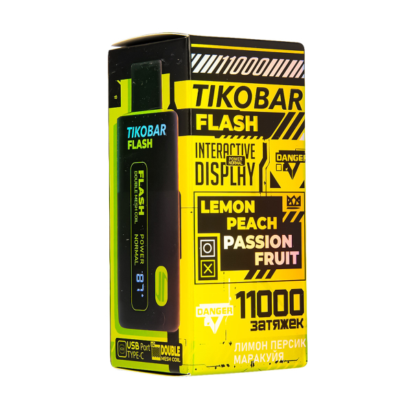 Электронка Tikobar Flash Лимон Персик Маракуйя 11000 Затяжек в Иркутске