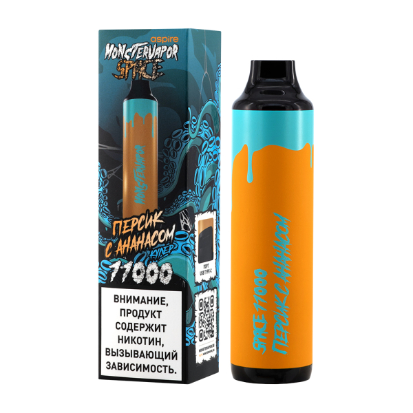 Электронка Monstervapor Space Персик И Ананас (11000 Затяжек) в Иркутске