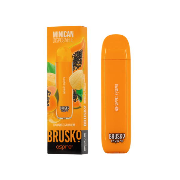 Электронка Brusko Minican Папайя С Бананом(1500 Затяжек) в Иркутске