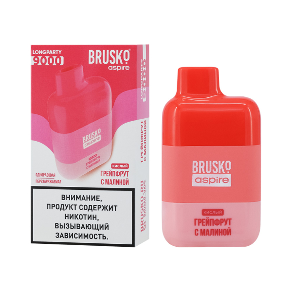 Электронка Brusko Longparty Грейпфрут И Малина (9000 Затяжек) в Иркутске