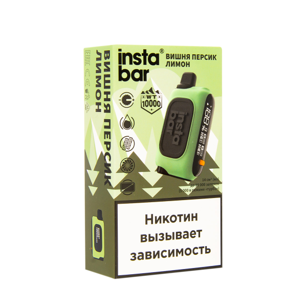 Электронка Plonq Instabar Вишня Персик Лимон (10000 Затяжек) 20 Мг в Иркутске
