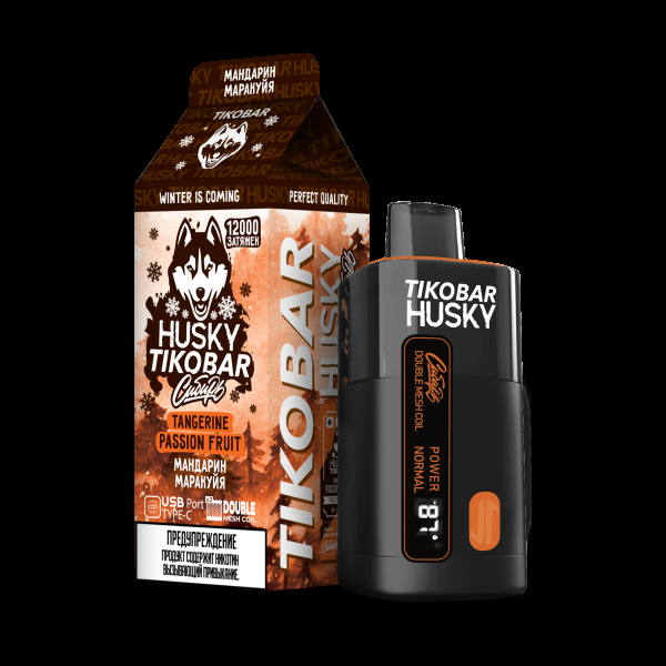 Электронка Tikobar Husky Сибирь Мандарин Маракуйя 12000 Затяжек в Иркутске