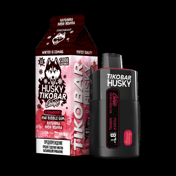 Электронка Tikobar Husky Сибирь Клубника Киви Жвачка 12000 Затяжек в Иркутске