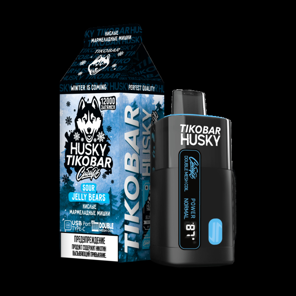 Электронка Tikobar Husky Сибирь Кислые Мармеладные Мишки 12000 Затяжек в Иркутске