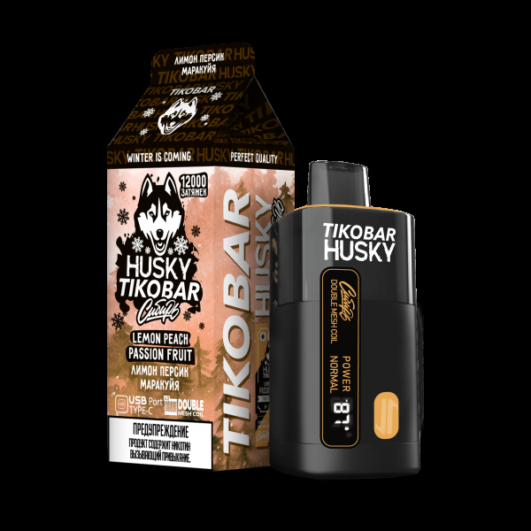 Электронка Tikobar Husky Сибирь Лимон Персик Маракуйя 12000 Затяжек в Иркутске