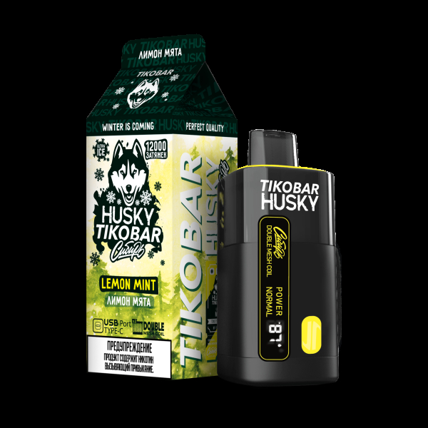 Электронка Tikobar Husky Сибирь Лимон Мята 12000 Затяжек в Иркутске