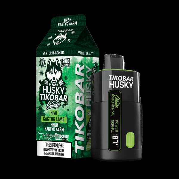 Электронка Tikobar Husky Сибирь Киви Кактус Лайм 12000 Затяжек в Иркутске