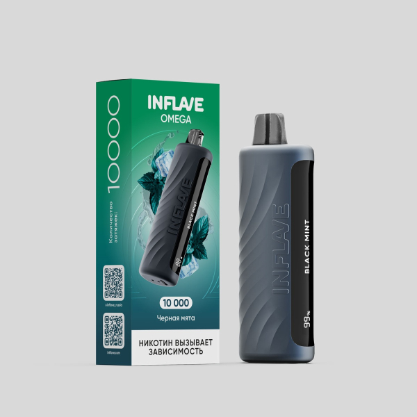 Электронка Inflave Omega Черная Мята (10000 Затяжек) в Иркутске
