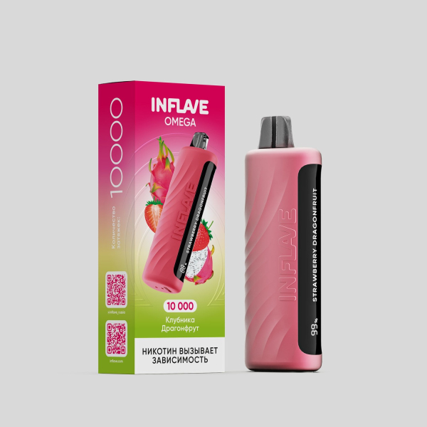 Электронка Inflave Omega Клубника Драгонфрут (10000 Затяжек) в Иркутске