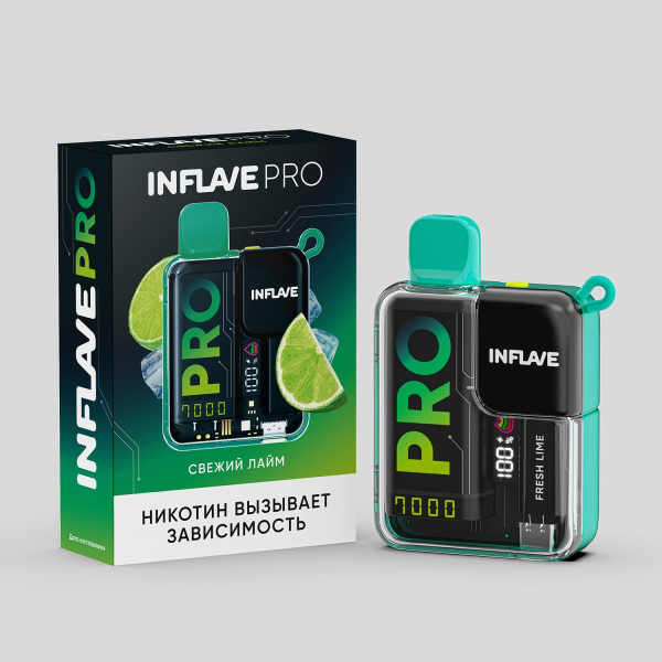 Электронка Inflave Pro Свежий Лайм (7000 Затяжек) в Иркутске