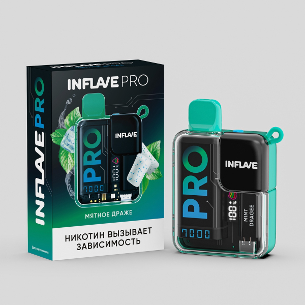 Электронка Inflave Pro Мятное Драже (7000 Затяжек) в Иркутске