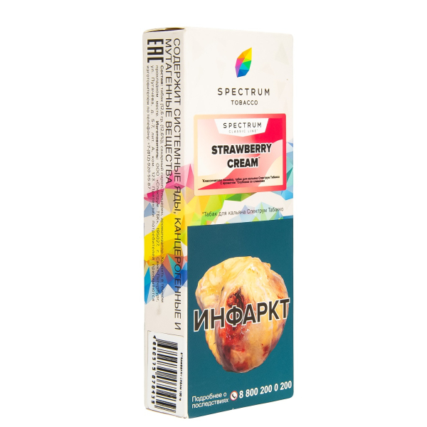 Табак Spectrum Strawberry Cream  100 гр в Иркутске