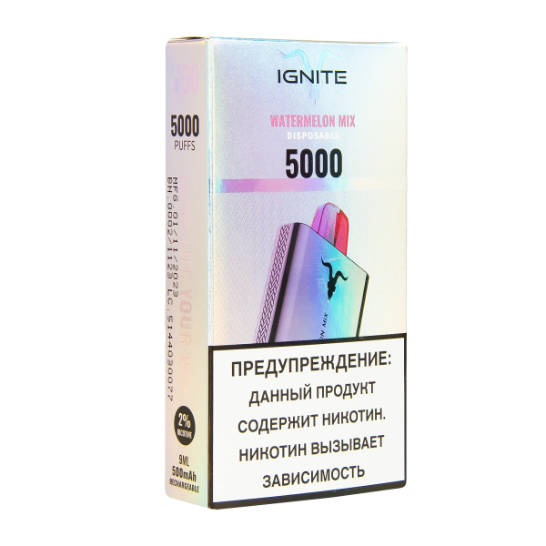 Электронка Ignite Strawberry Watermelon V50 (5000 Затяжек) в Иркутске