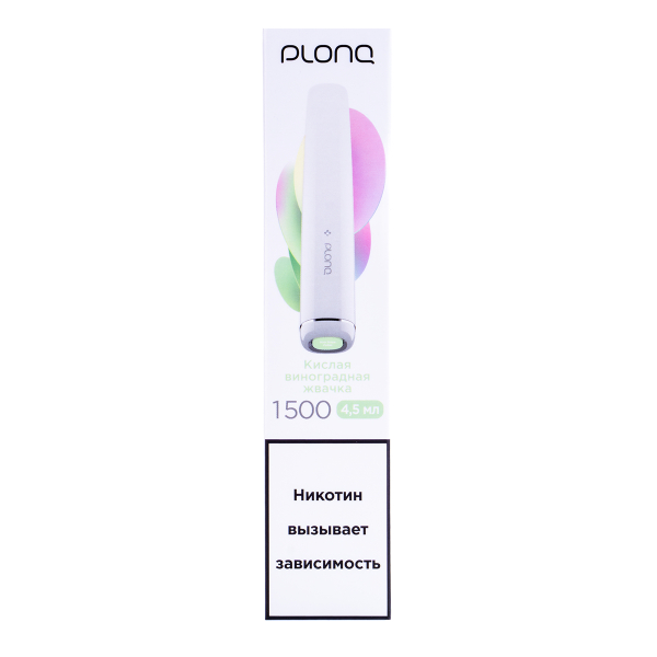 Электронка Plonq Plus Виноградная Жвачка (1500 Затяжек) 20 Мг в Иркутске