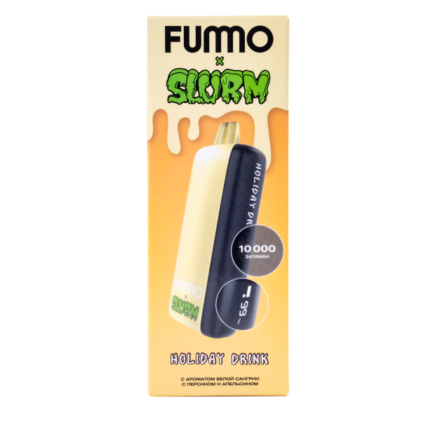 Электронка Fummo Indic Slurm Белая Сангрия С Персиком И Апельсином (10 000 Затяжек) в Иркутске