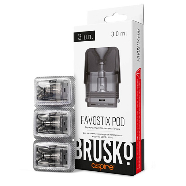 Сменный Картридж Brusko Favostix 0.6 Ом, Упак. 3 Шт в Иркутске