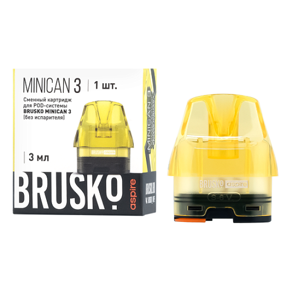 Сменный Картридж Brusko Minican 3, (Жёлтый), 3 Мл, Упак. 1 Шт в Иркутске