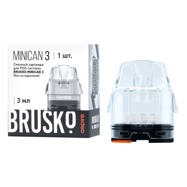 Сменный Картридж Brusko Minican 3, (Прозрачный), 3 Мл, Упак. 1 Шт в Иркутске