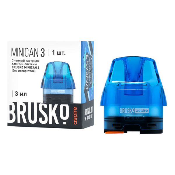 Сменный Картридж Brusko Minican 3, (Синий), 3 Мл, Упак. 1 Шт в Иркутске