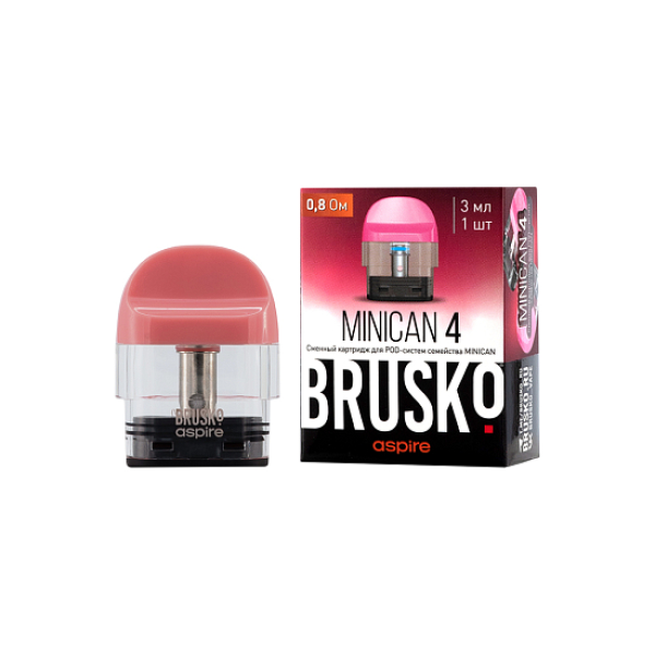 Сменный Картридж Brusko Minican 4 (3Мл) 0,8 Ом, Упак. 1 Шт розовый в Иркутске