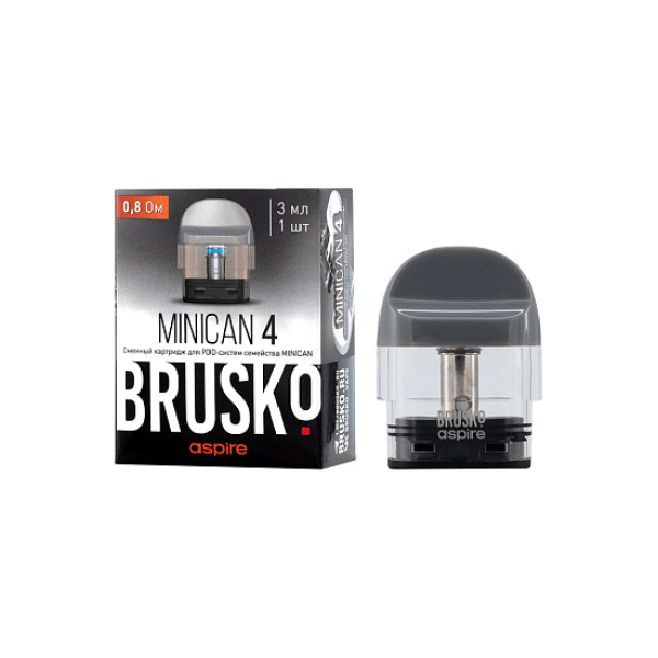 Сменный Картридж Brusko Minican 4 (3Мл) 0,8 Ом, Упак. 1 Шт серый в Иркутске
