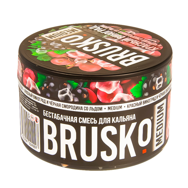 Смесь Brusko Medium Красный Виноград И Чёрная Смородина Со Льдом  250 гр в Иркутске