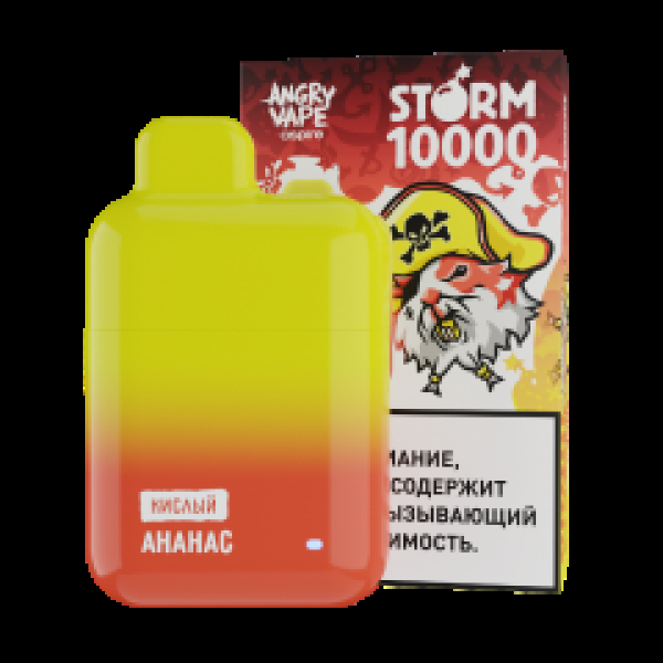 Электронка Angry Vape  Storm Ананас 10000 затяжек в Иркутске