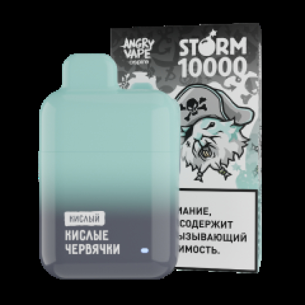 Электронка Angry Vape  Storm Кислые Червячки 10000 затяжек в Иркутске