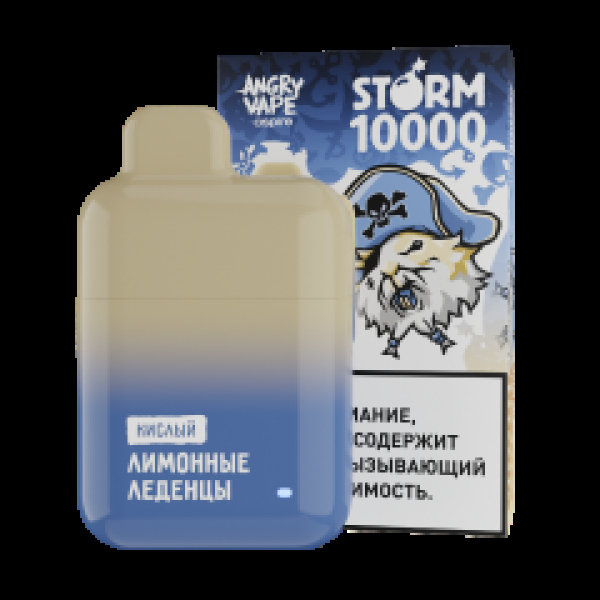 Электронка Angry Vape  Storm Лимонные Леденцы 10000 затяжек в Иркутске
