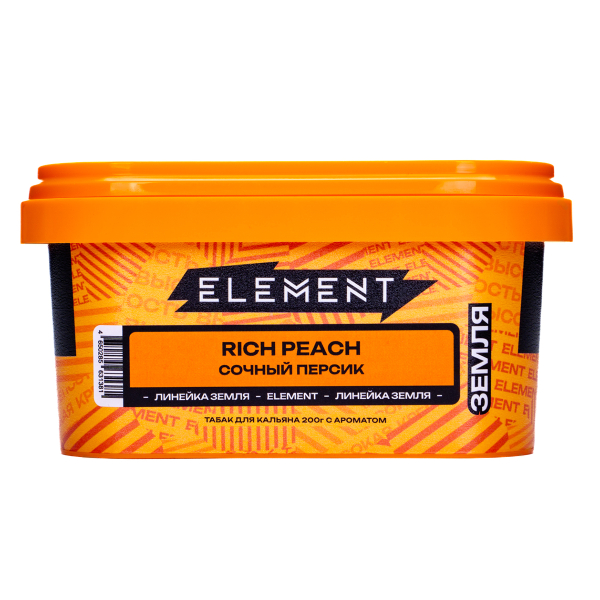 Табак Element Земля Rich Peach 200 грамм в Иркутске