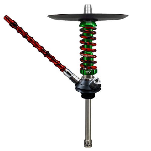 Кальян Mamay Customs Coilovers Micro Зеленый Красный Сплеш  в Иркутске