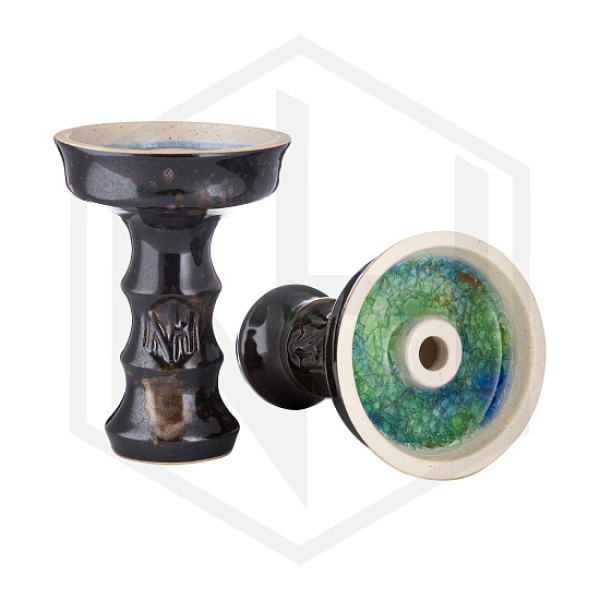 Чаша Nejn Lotus Glaze Black Черная для кальяна в Иркутске