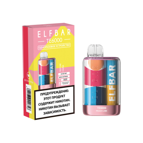 ЭСДН ELF BAR Te Персик Лайм 6000 затяжек в Иркутске
