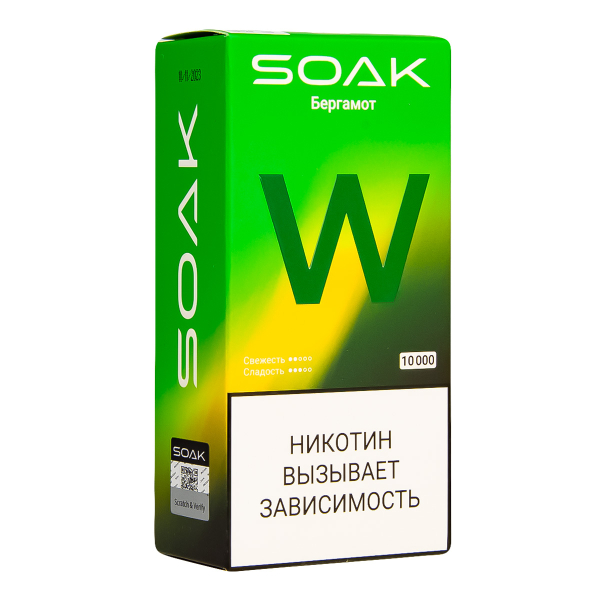 Электронная сигарета Soak W Бергамот 10000 в Иркутске