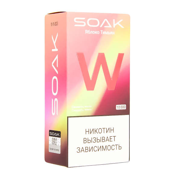Электронная сигарета Soak W Яблоко Тимьян 10000 в Иркутске