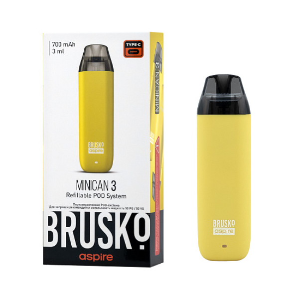 POD-система Brusko Minican 3 Жёлтый в Иркутске
