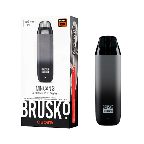 POD-система Brusko Minican 3 черный,серый в Иркутске