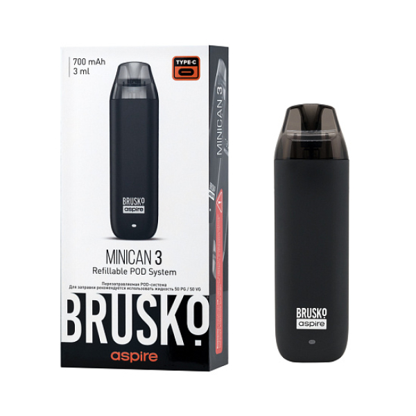 POD-система Brusko Minican 3 Чёрный в Иркутске