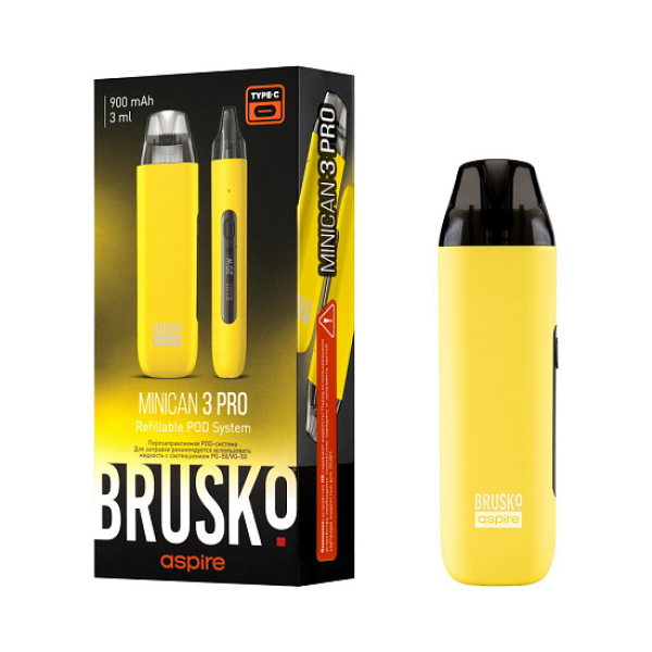 POD-система Brusko Minican 3 Pro желтый в Иркутске